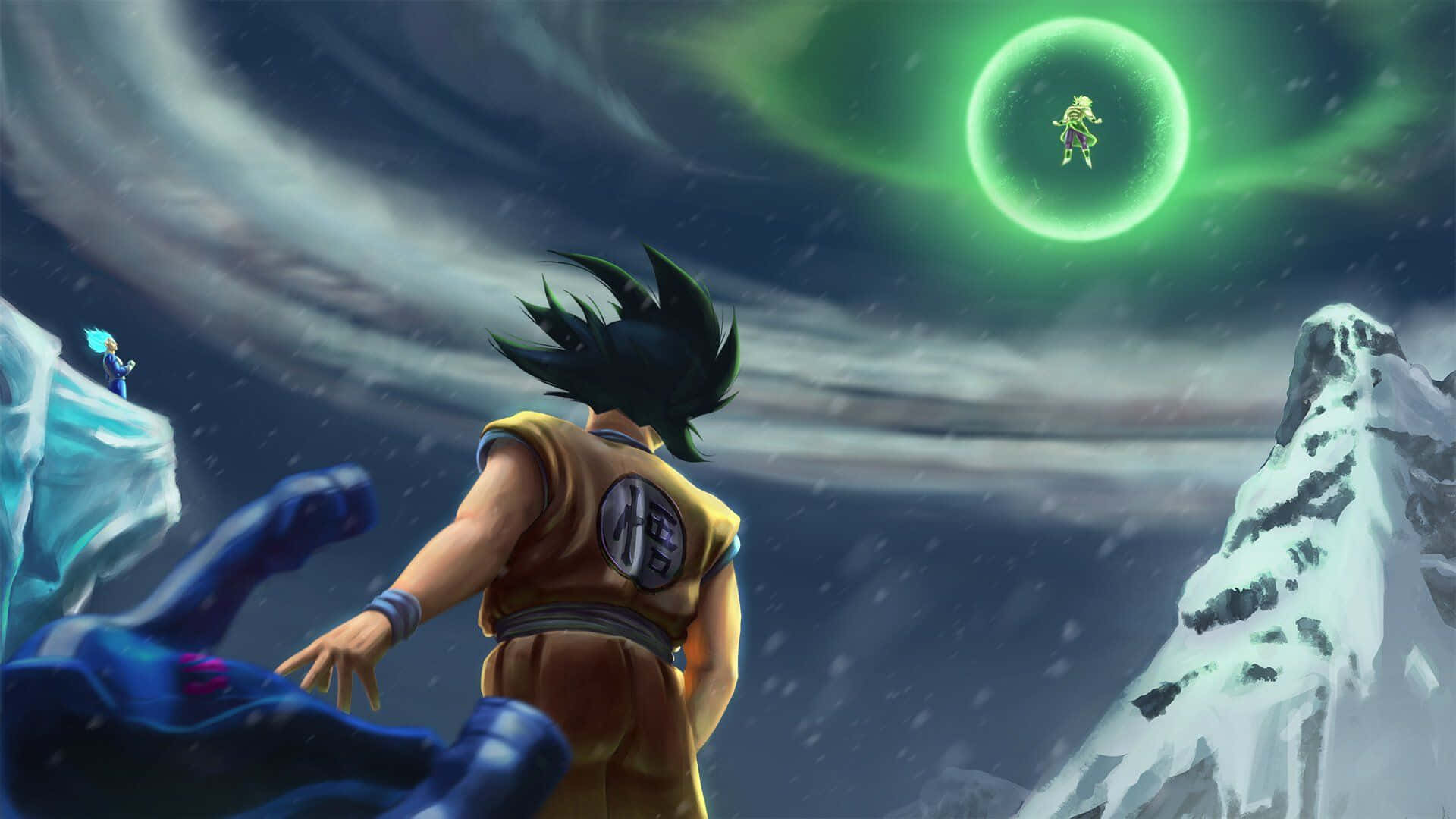 Battle Between Broly And Gohan Background