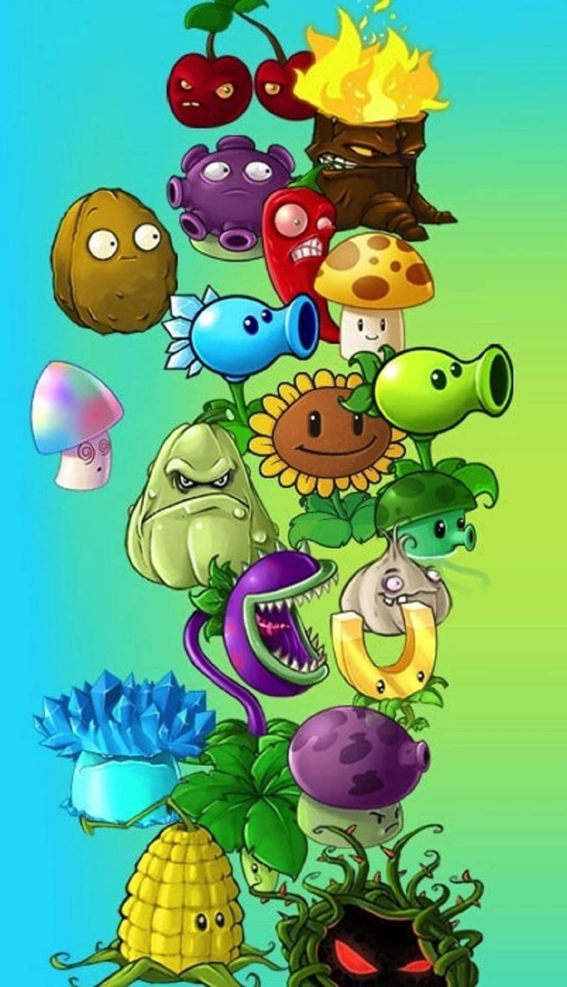 Battle Between Plants And Zombies Background