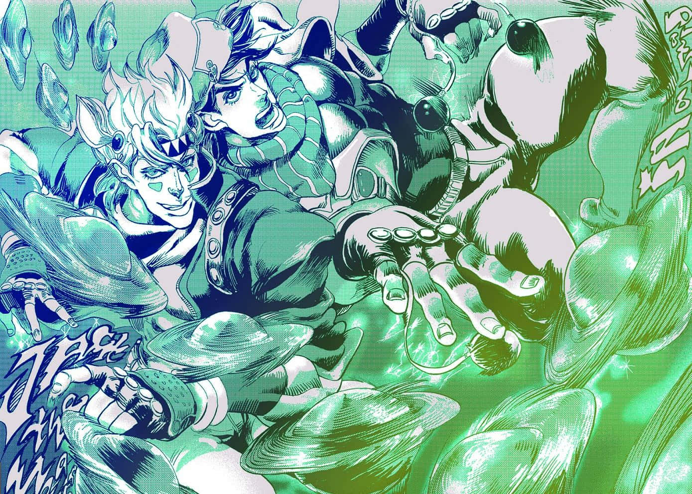 Battle-hardened Joseph Joestar Strikes A Determined Pose Background