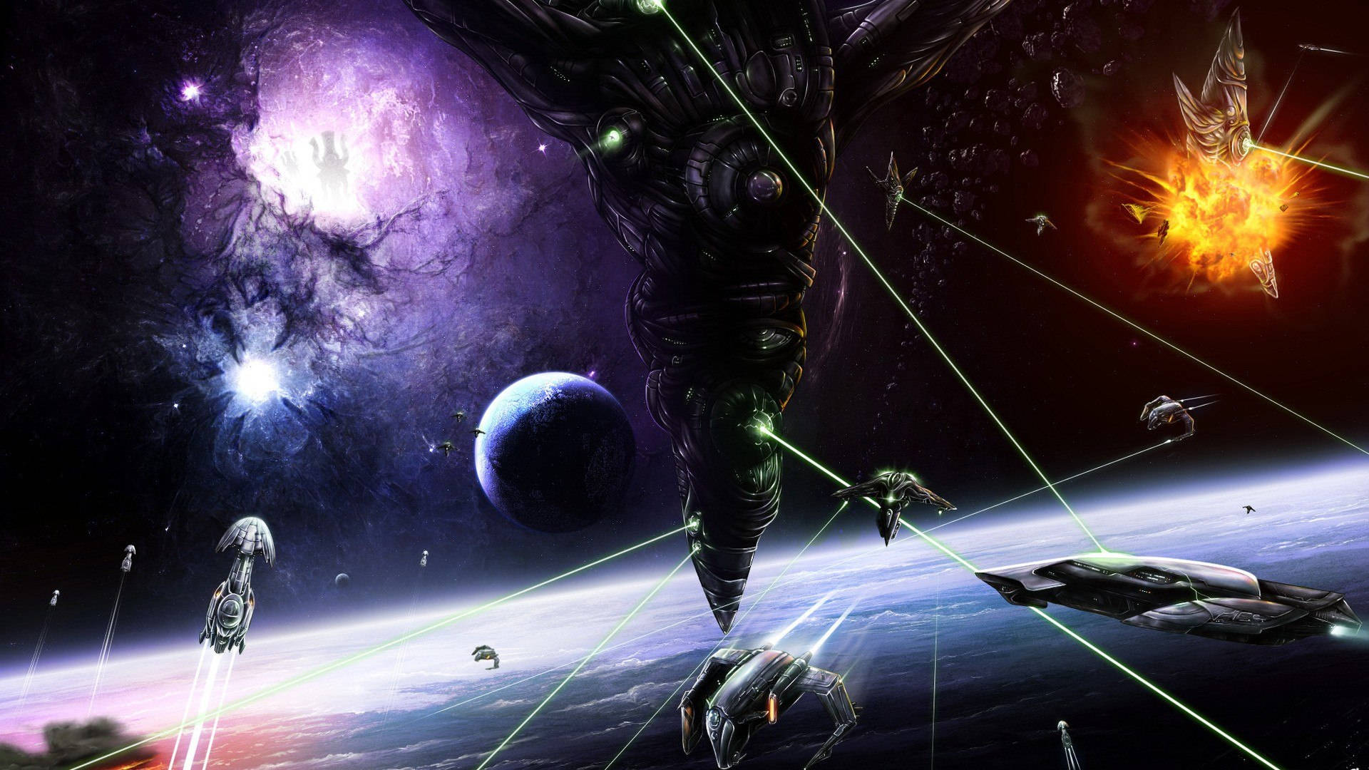 Battle In Space Background Background