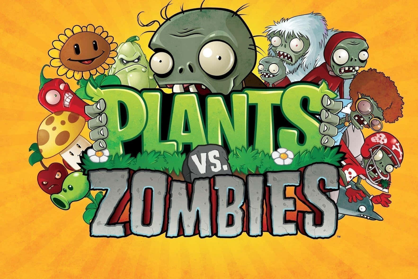 Battle The Zombies With A Variety Of Plants! Background