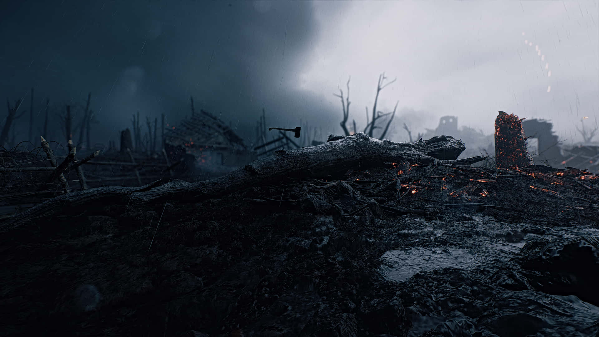 Battlefield 1 Aftermath Dead City Mud Land Background