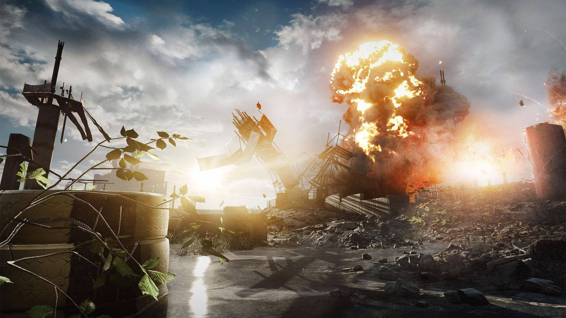 Battlefield 4 City Explosion Background