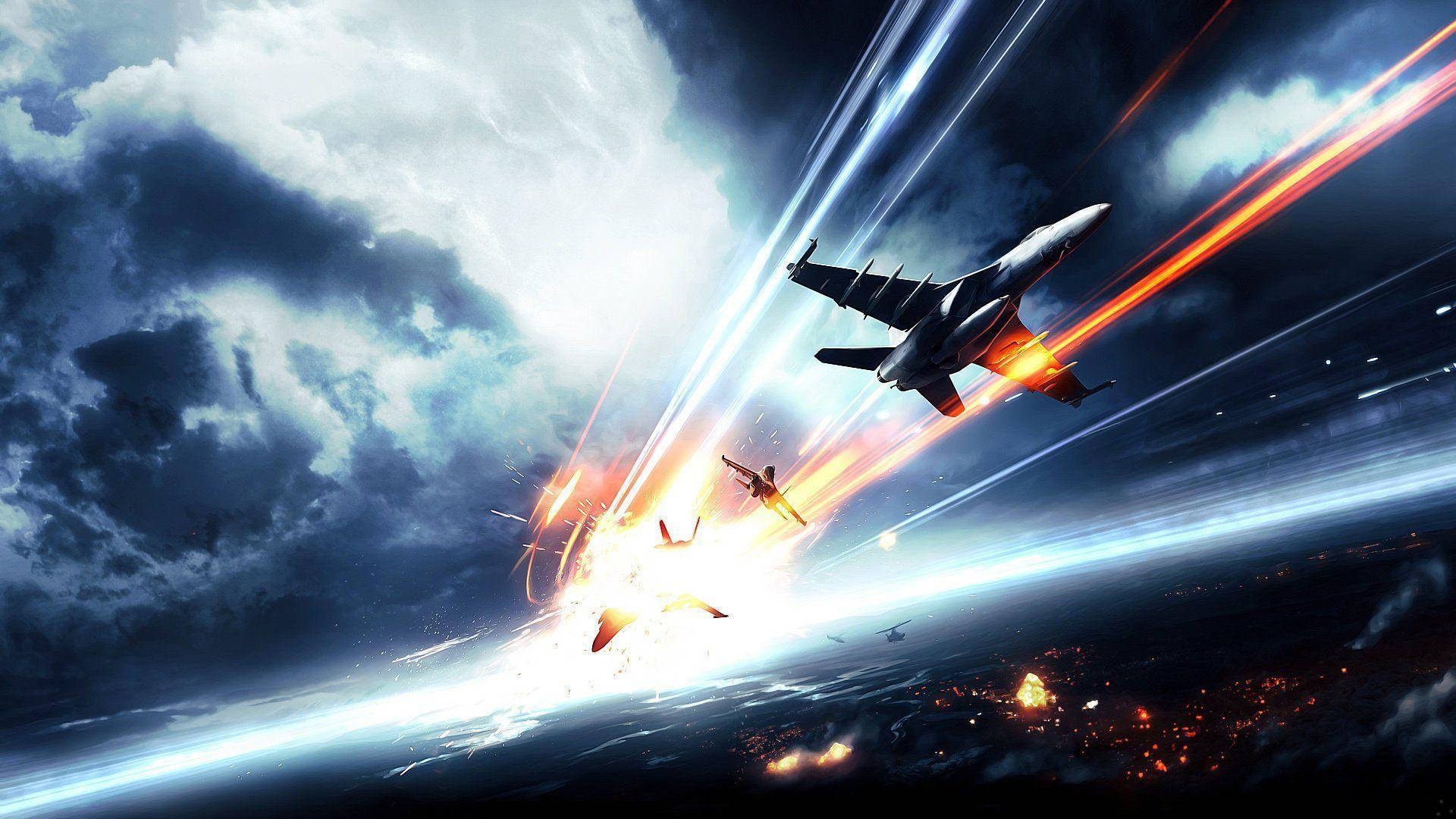 Battlefield 4 City Fighter Jets Background