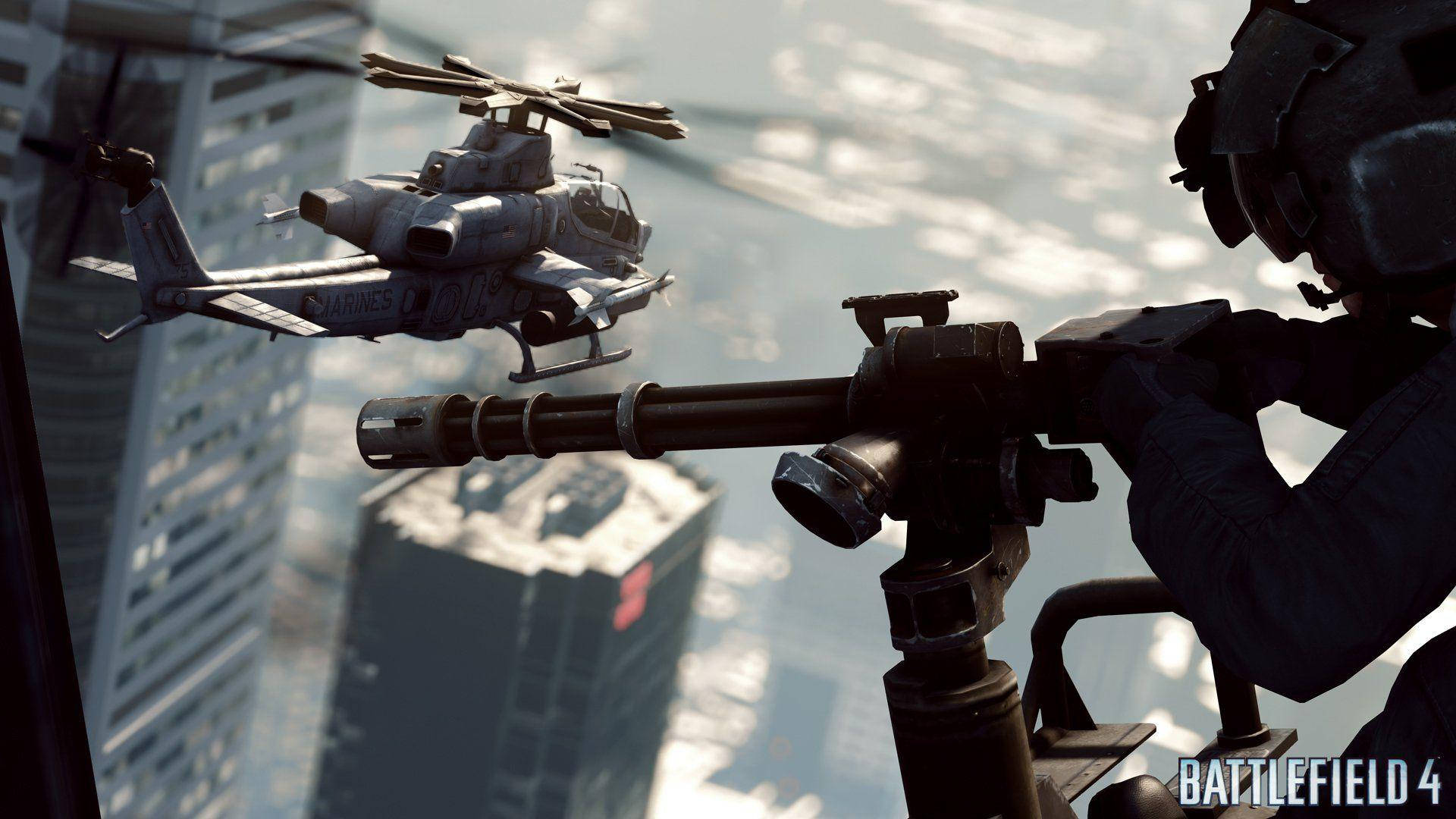 Battlefield 4 City Helicopter Shooting Background