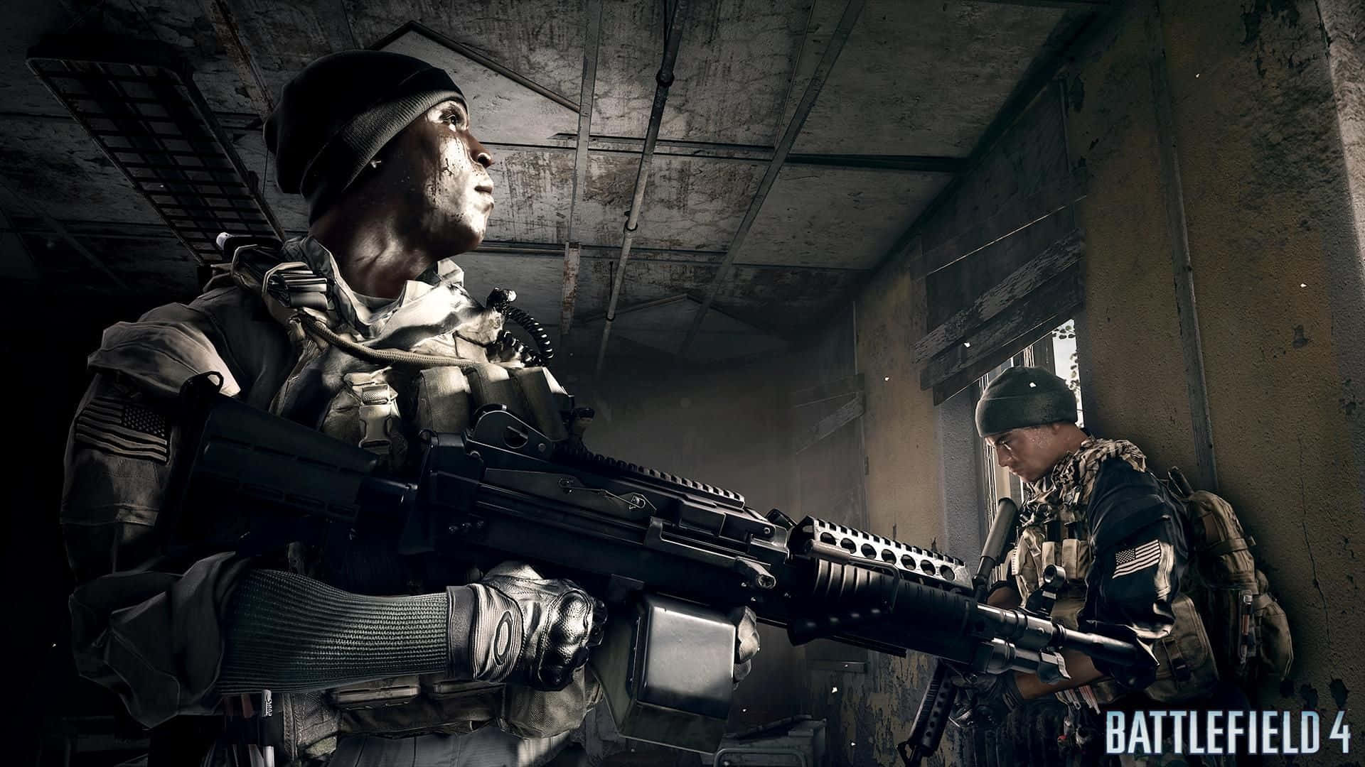 Battlefield 4 Desktop Hiding In Buildings Background