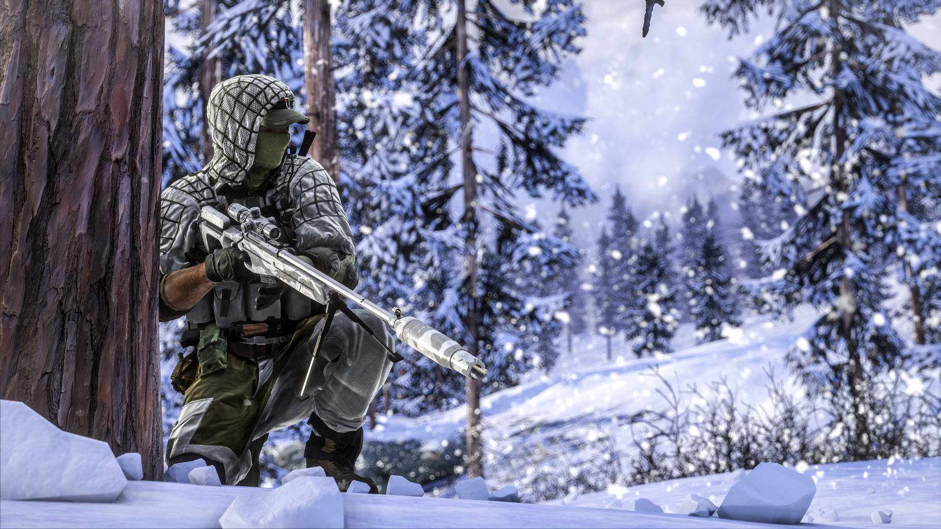 Battlefield 4 Snowy Forest Background