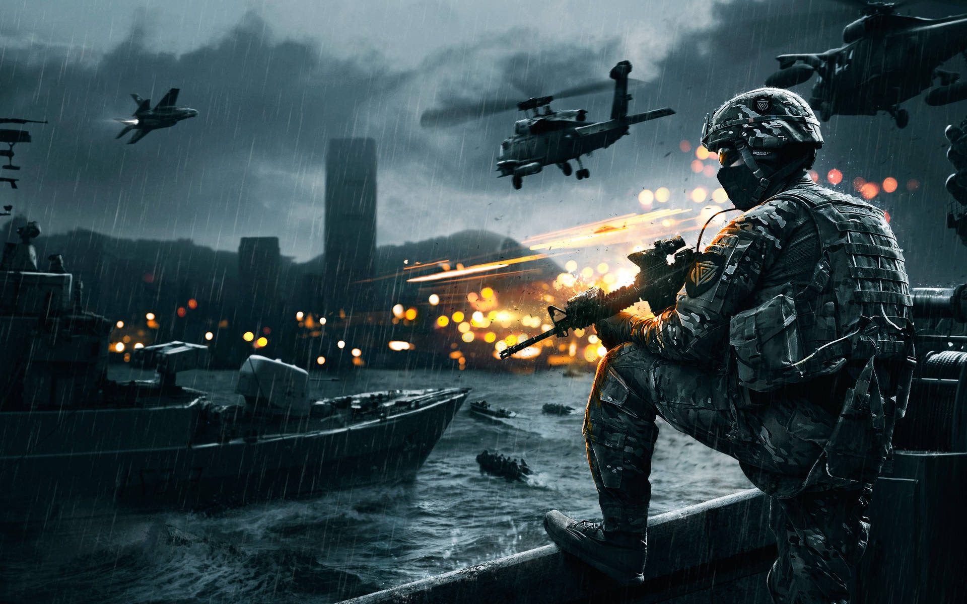 Battlefield 4 War Ocean Background
