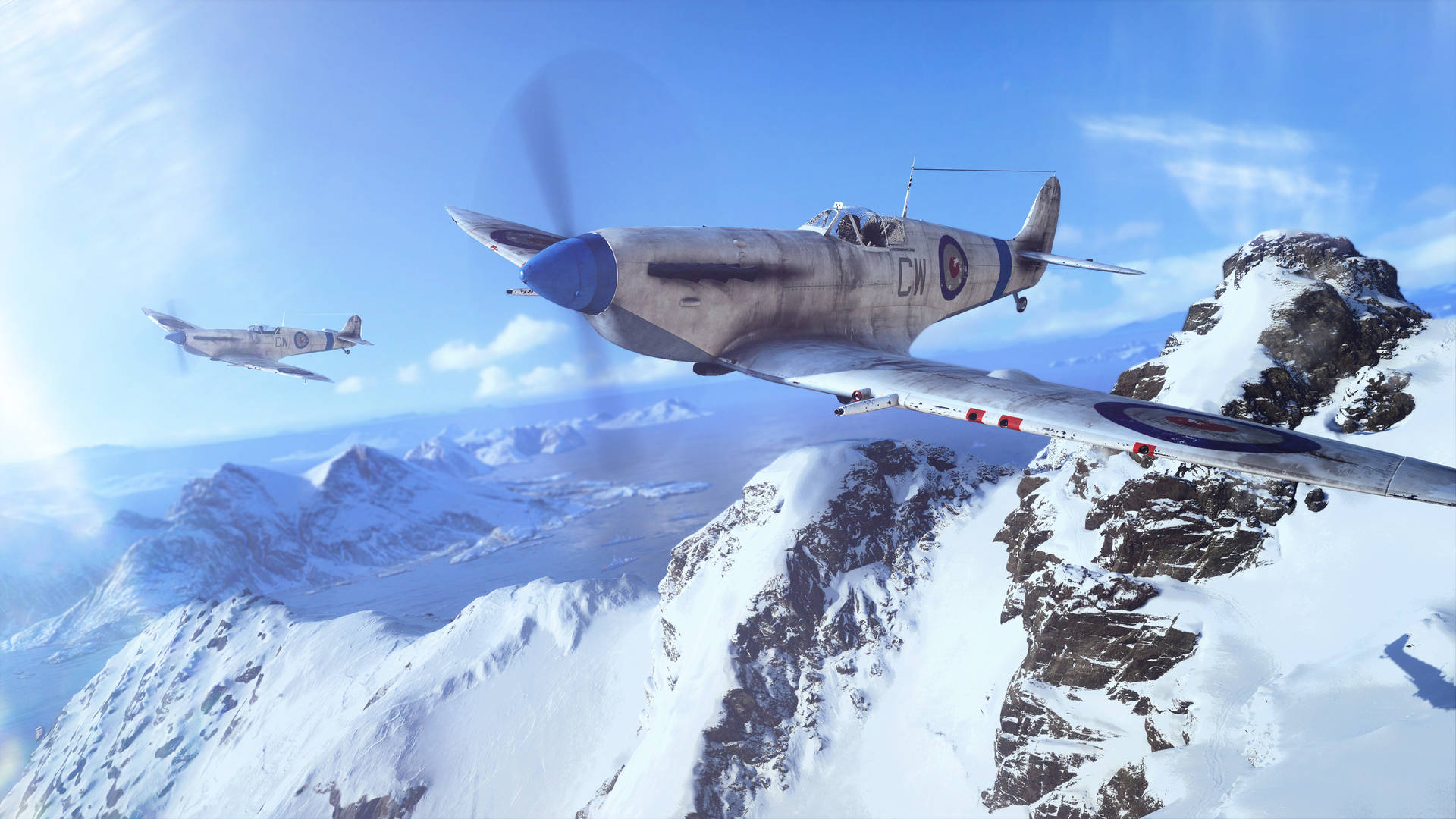 Battlefield 5 4k Aircraft Above Snow Mountains