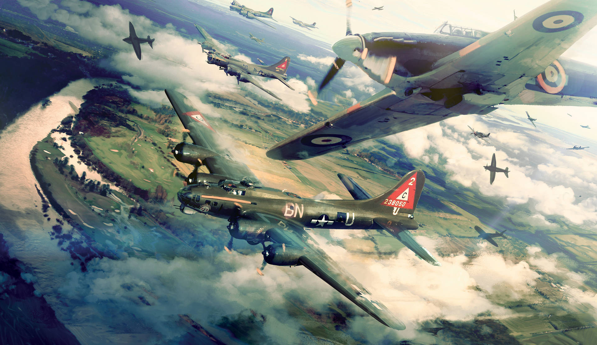 Battlefield 5 Flight Of Planes Background