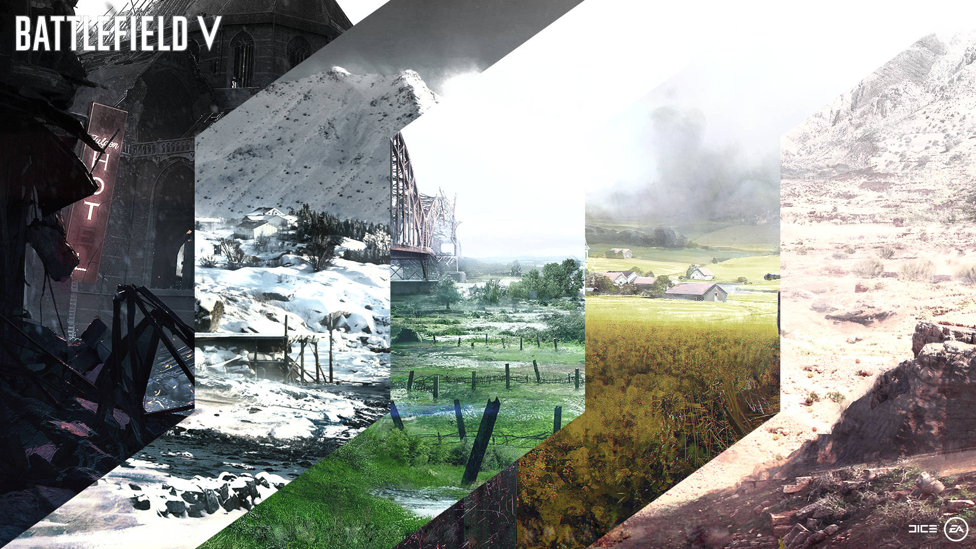 Battlefield 5 Multiple Terrains Background