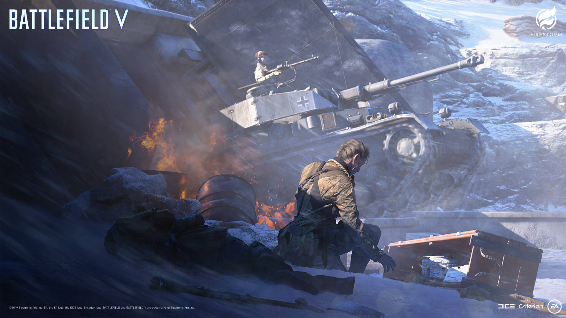Battlefield 5 Snow Tanks Background