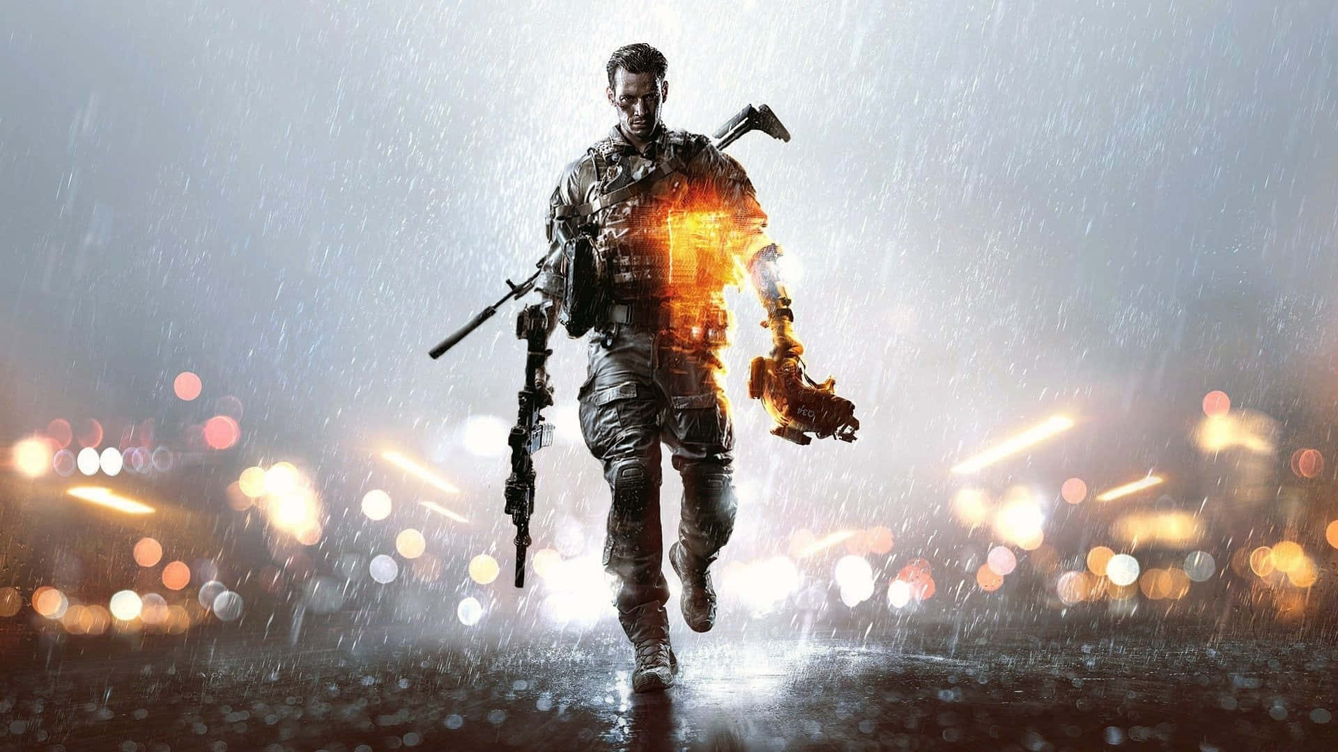 Battlefield Desktop Soldier Running Background