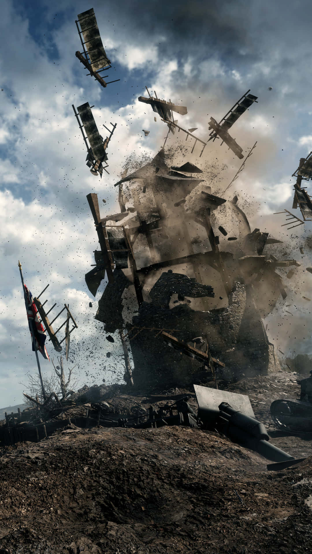 Battlefield Phone Destroyed Battle Ship Background