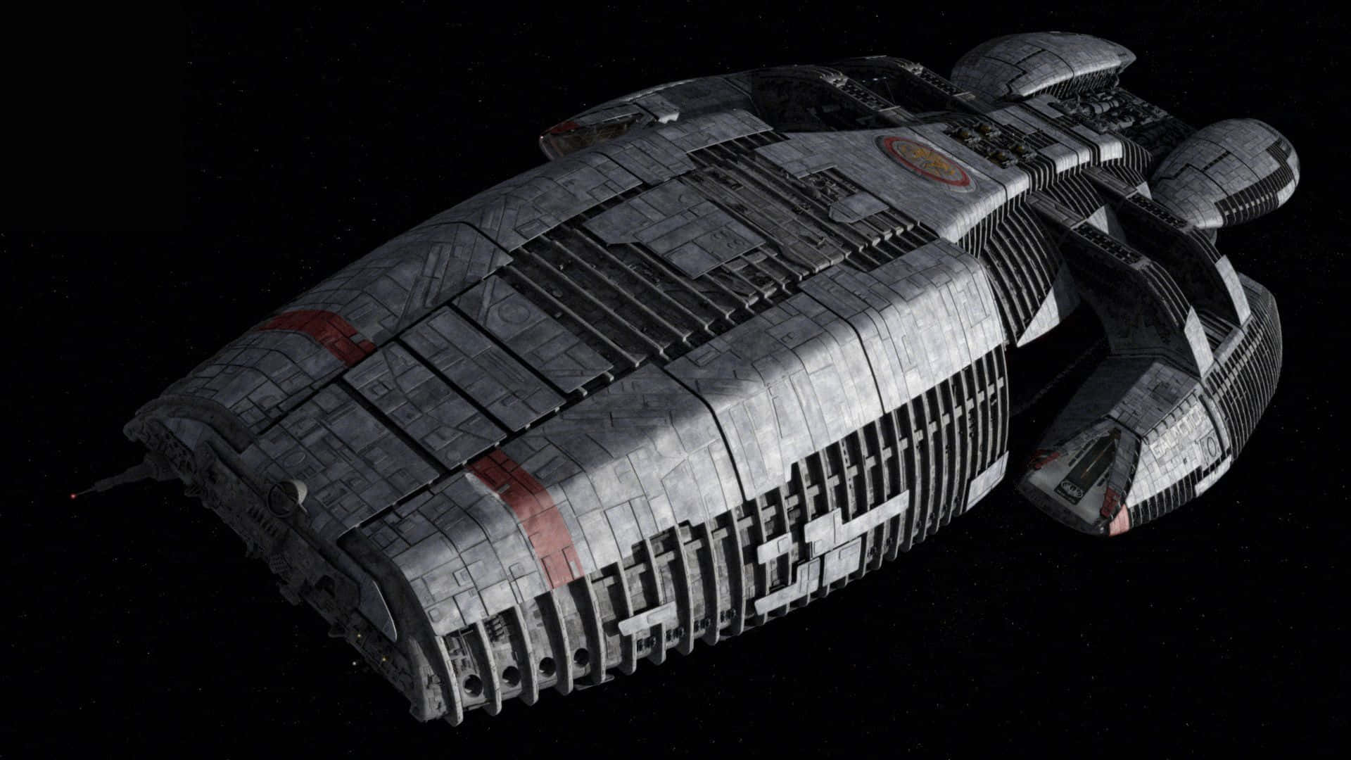 Battlestar Galactica Aircraft In Space Background