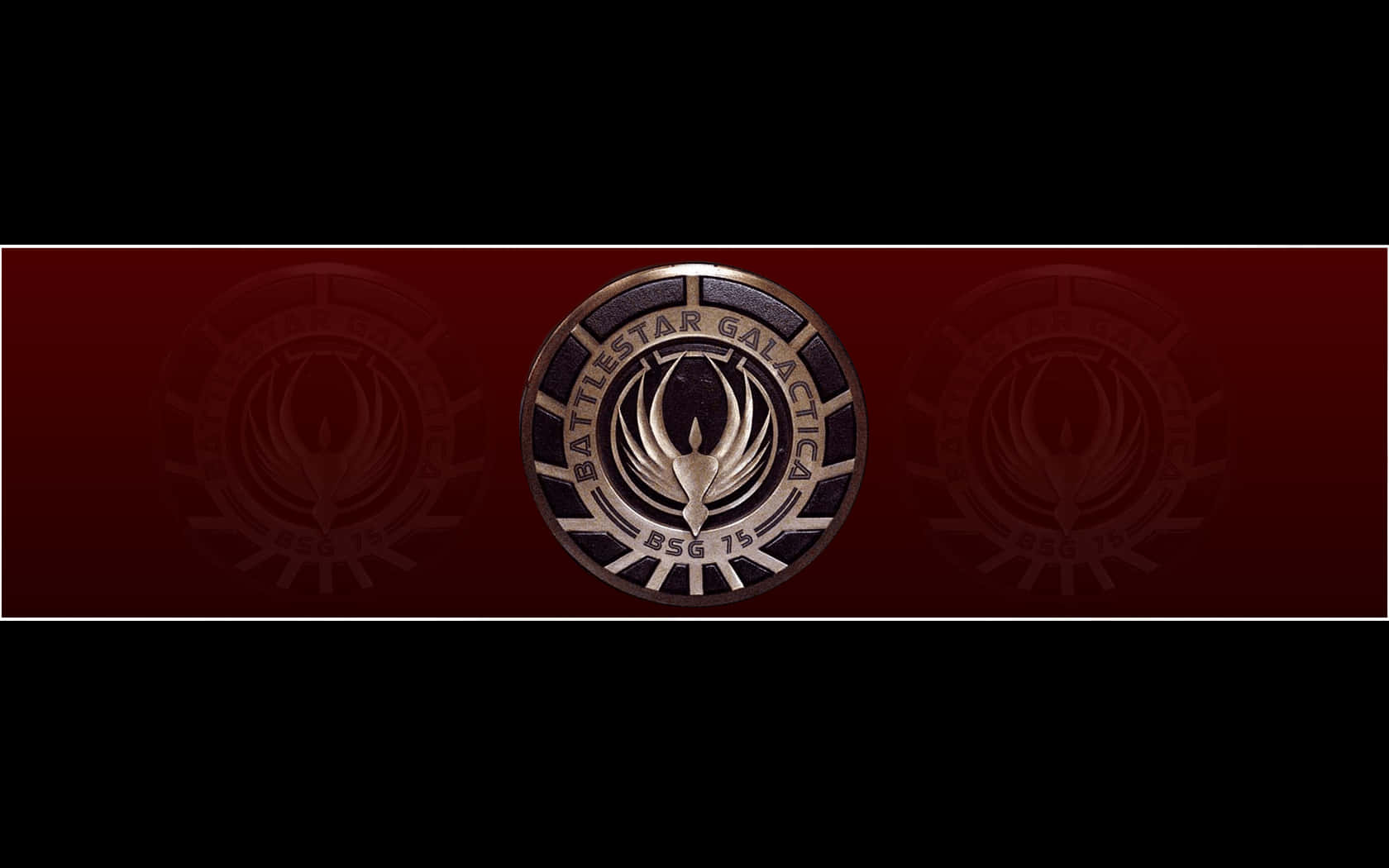 Battlestar Galactica Emblem Red And Black Background