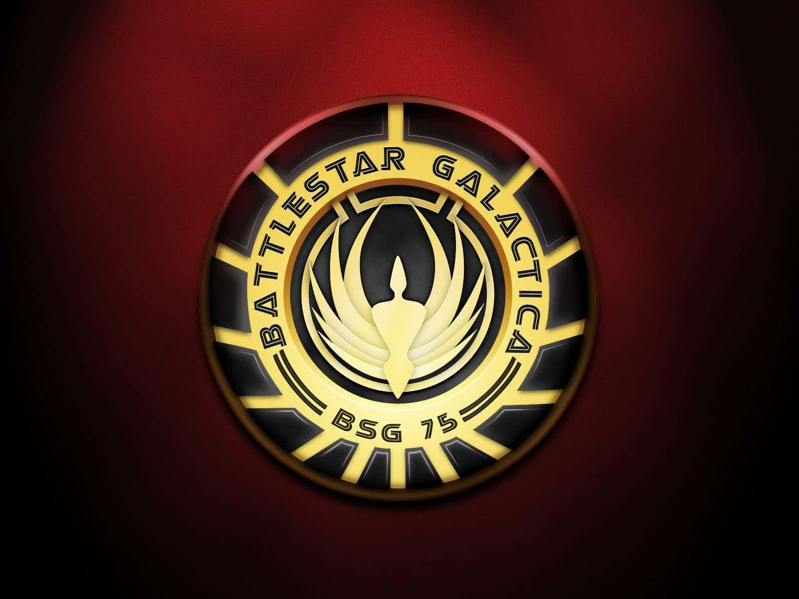 Battlestar Galactica Logo Dark Red Background