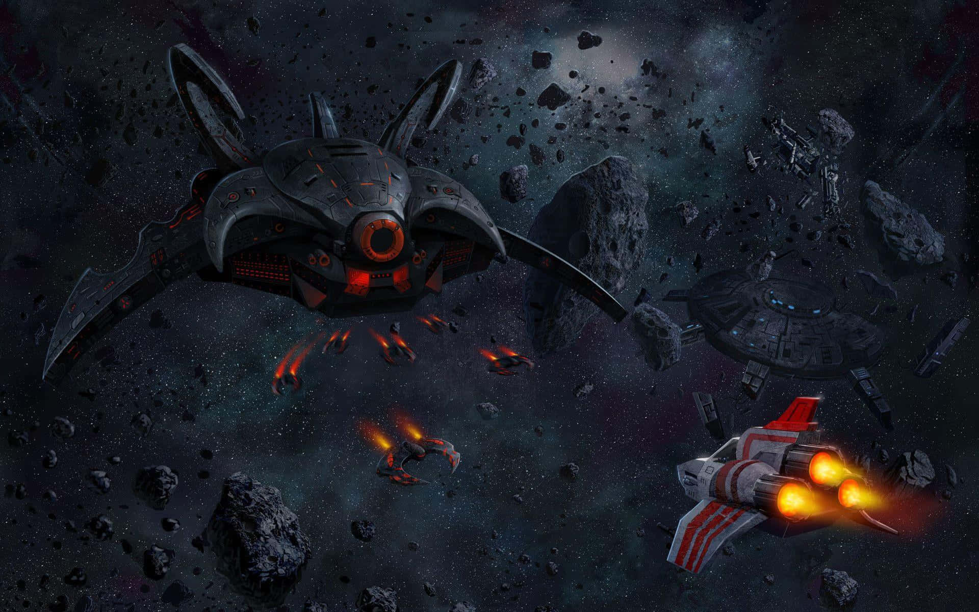 Battlestar Galactica Spaceship Battle Background