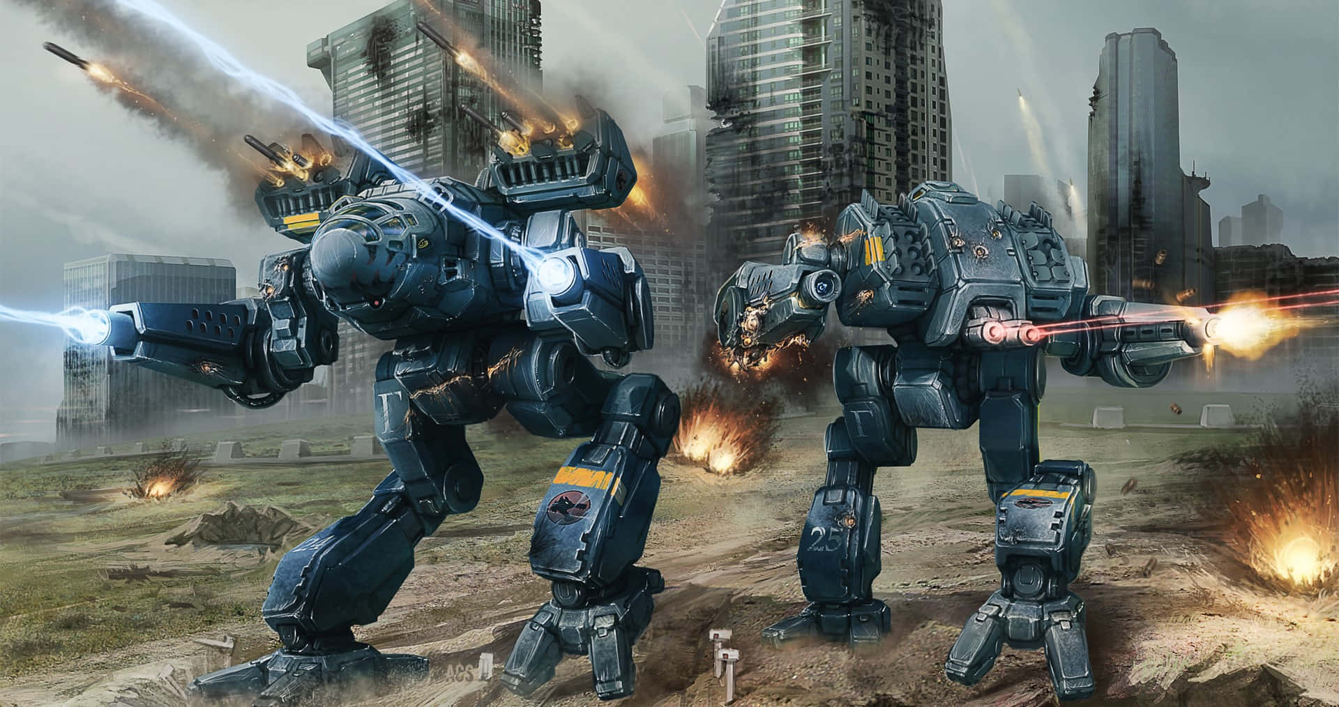 Battletech Mech Warrior On A Battlefield