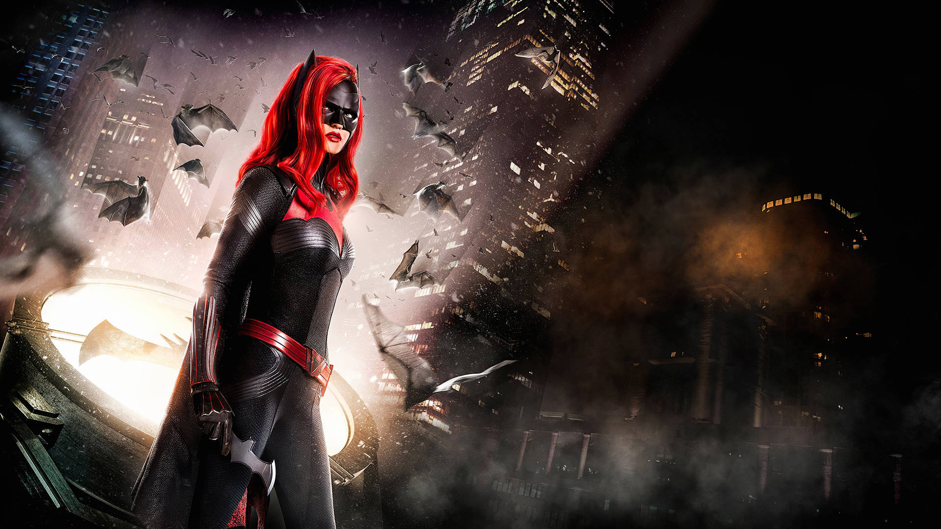 Batwoman Ruby Rose In The Night Background