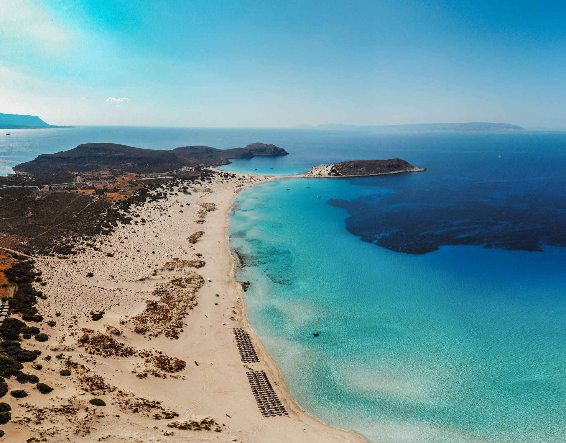 Bay Coast In Greece Background