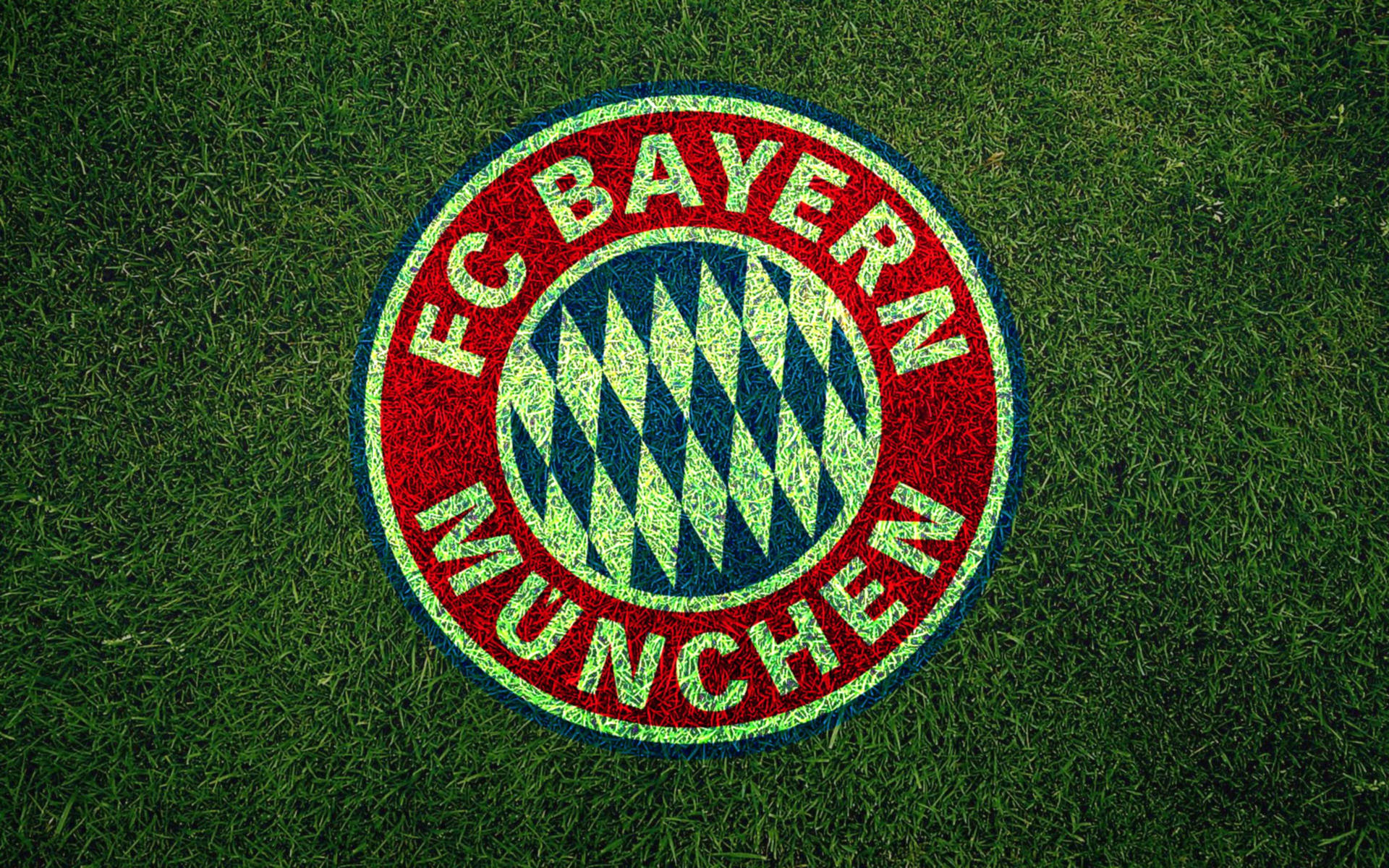 Bayern Munich Green Grass Logo Background