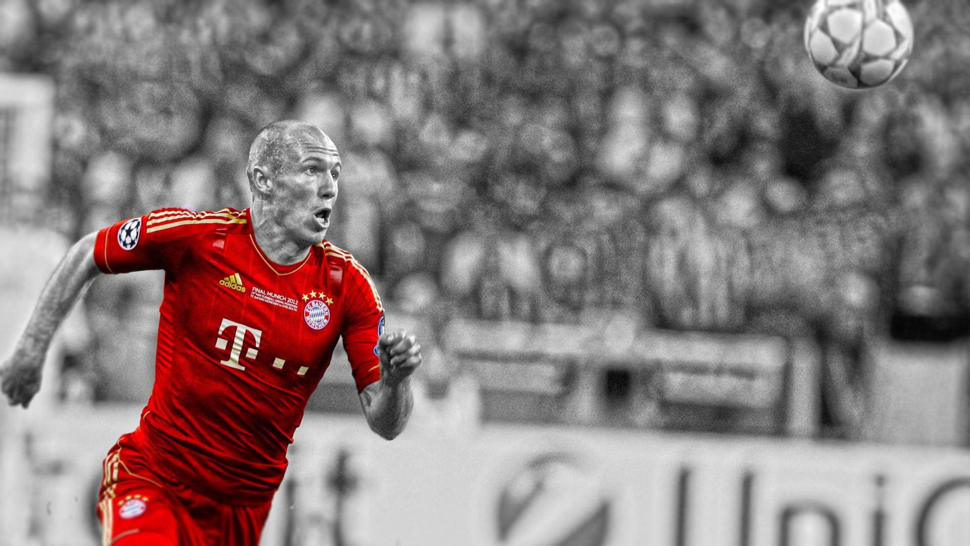 Bayern Munich Robben Red Jersey Background