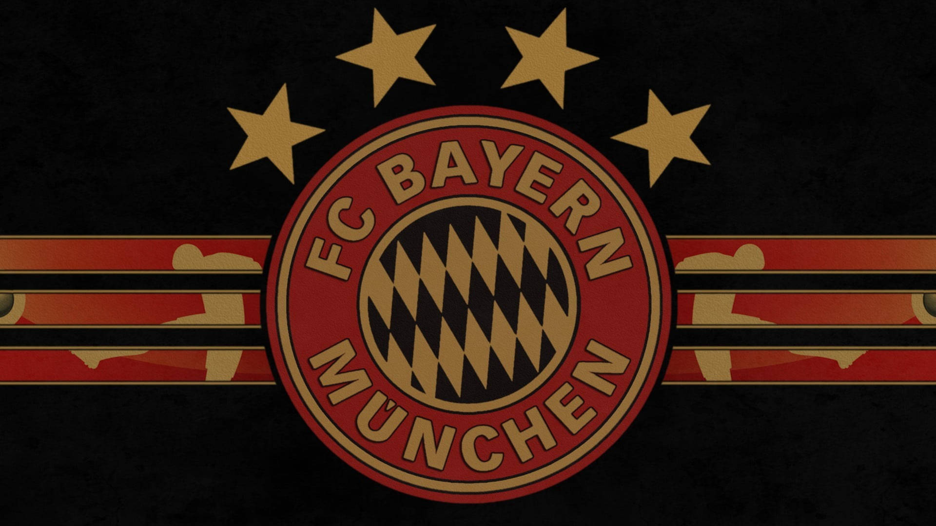 Bayern Munich Stars Logo Flag Background