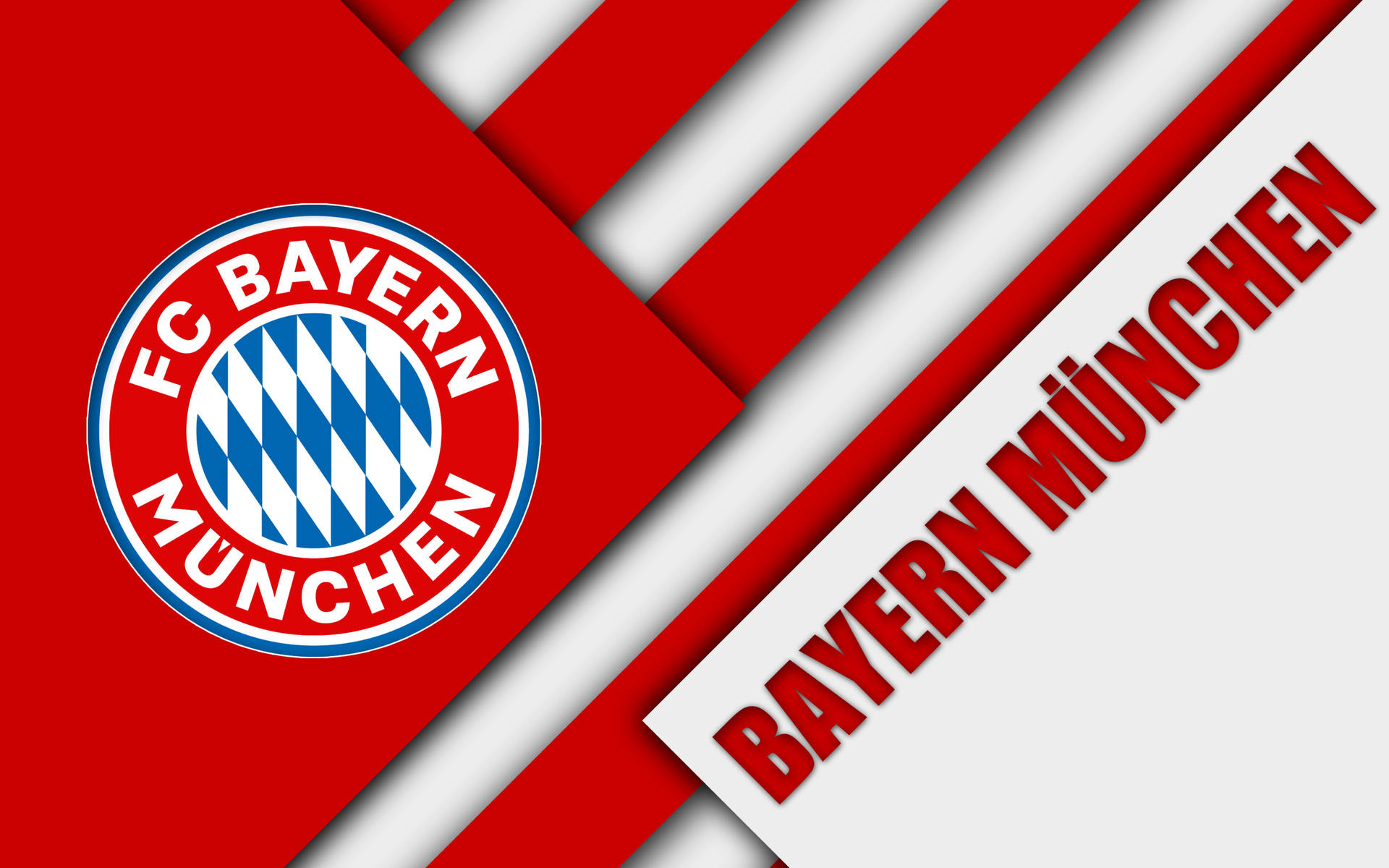 Bayern Munich White Red Emblem Background