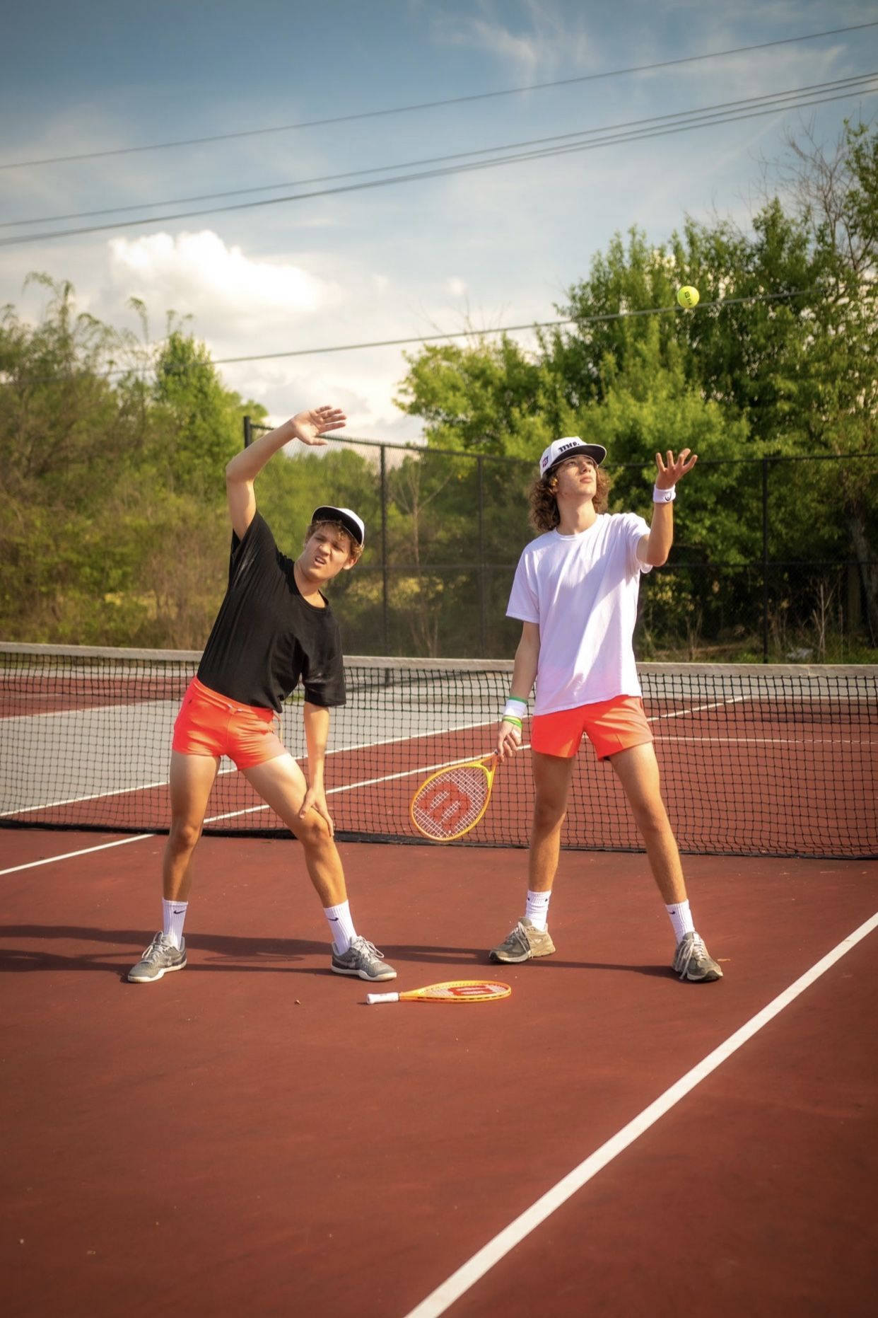 Baylen Levine And Kyle Tennis Outfit Background