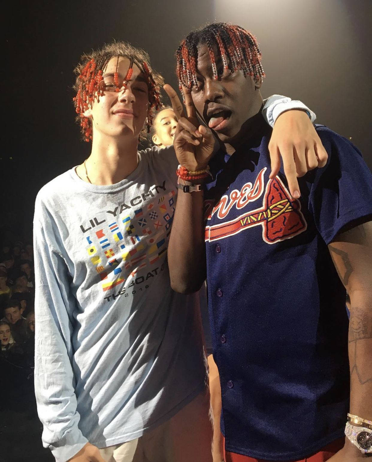 Baylen Levine And Rapper Lil Yachty Background