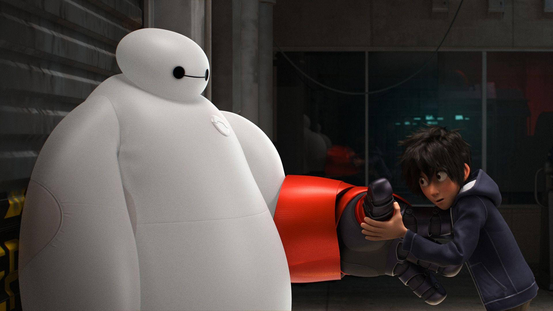 Baymax And Hiro Hand Armor Background