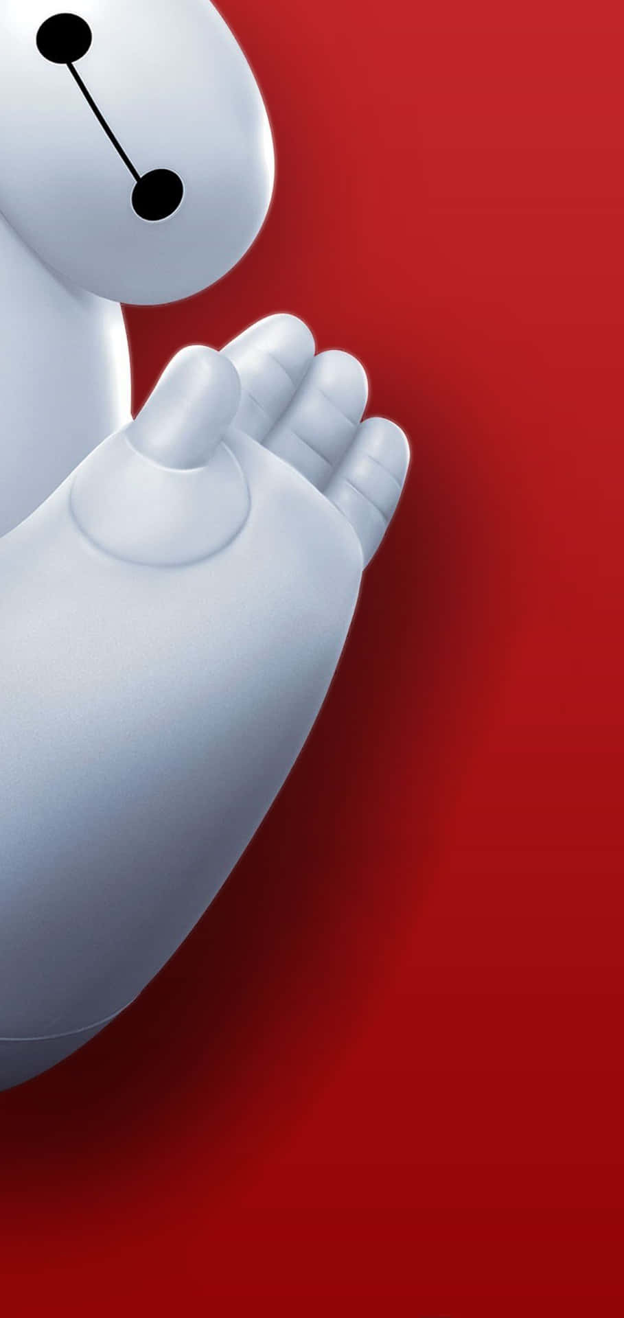 Baymax Stands At The Left Side Of The Frame Background