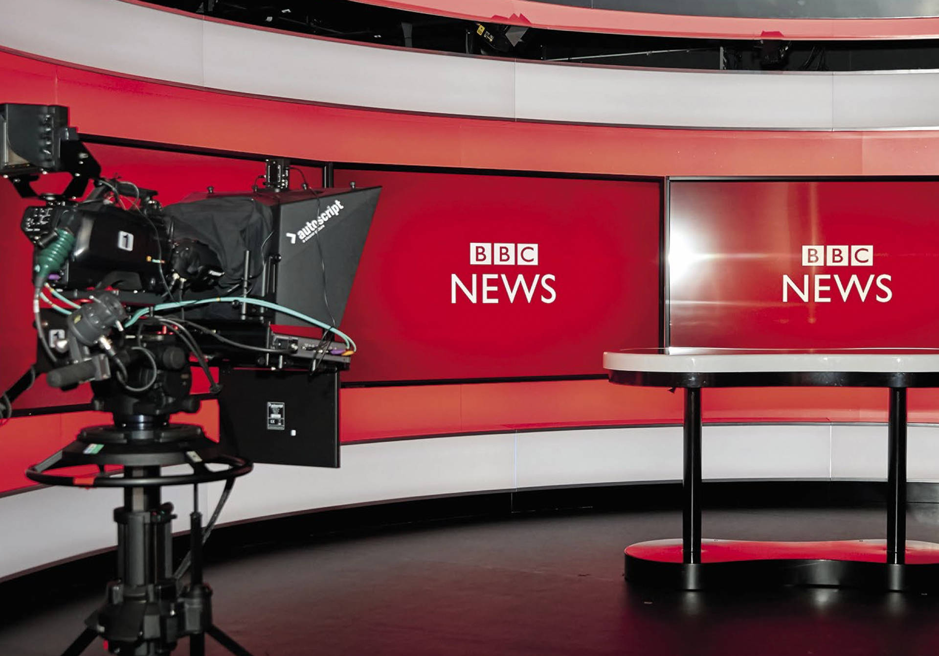 Bbc News Camera In Studio Background