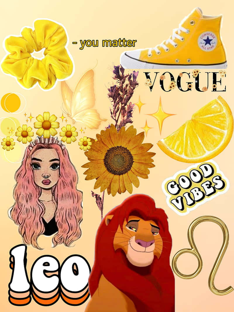 Be Bold And Courageous With Leo Aesthetic Background