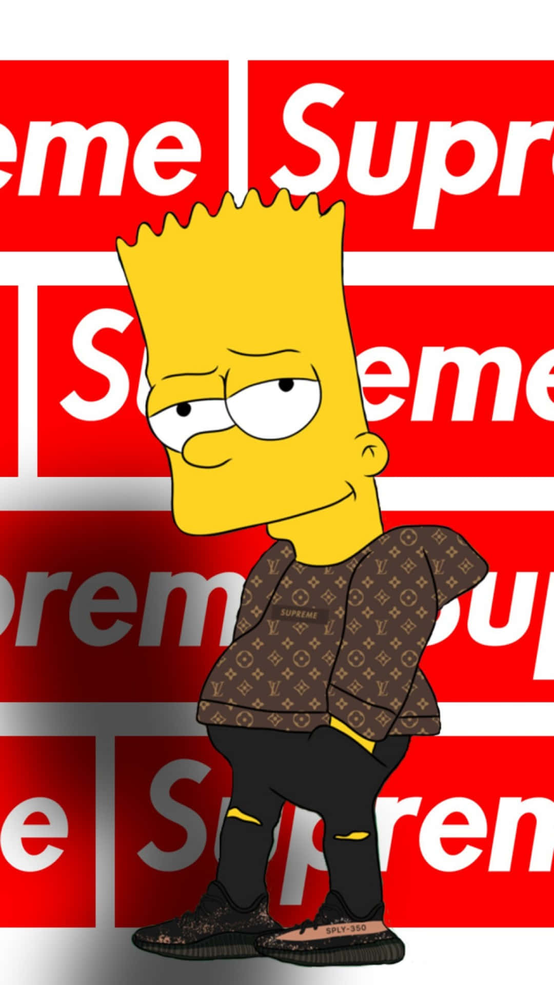 Be Cool Like Bart Simpson In This Limited Edition Supreme Design! Background