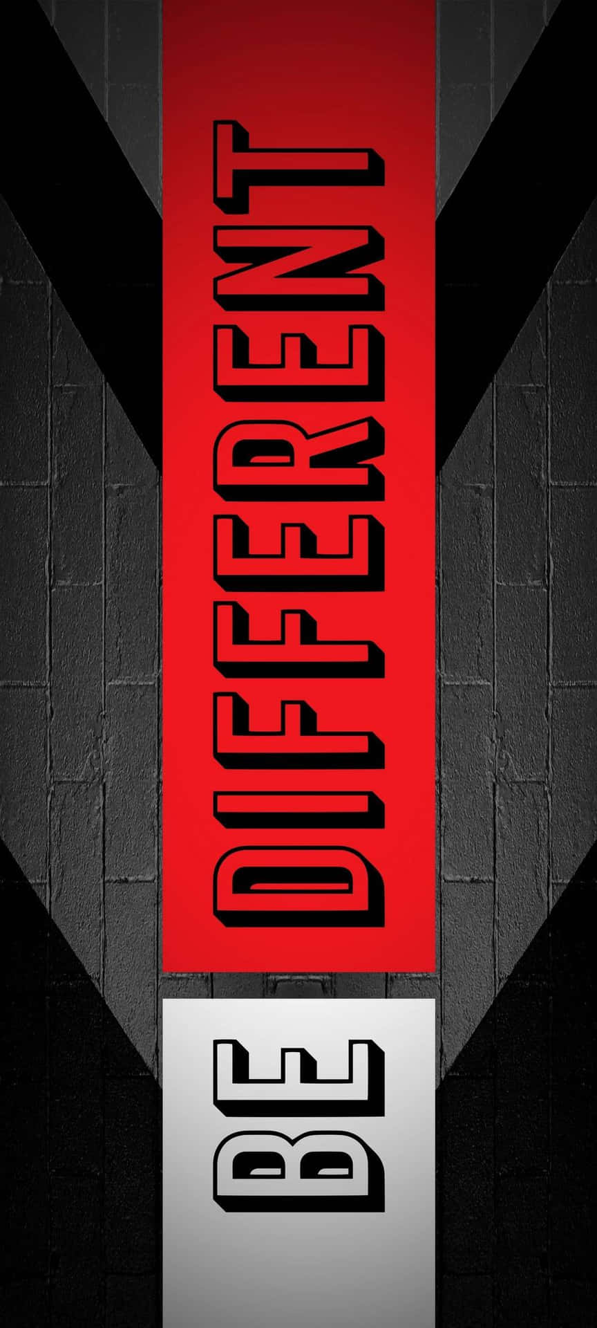Be Distinct Vertical Graphic Quotes Background