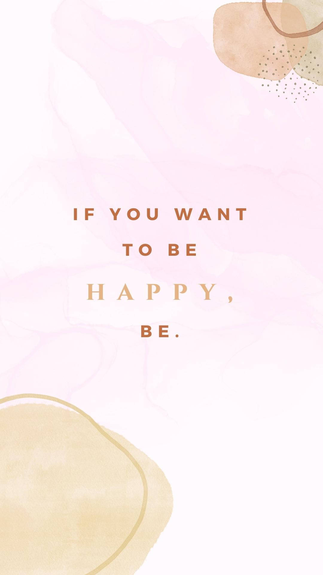 Be Happy Motivational Mobile Background