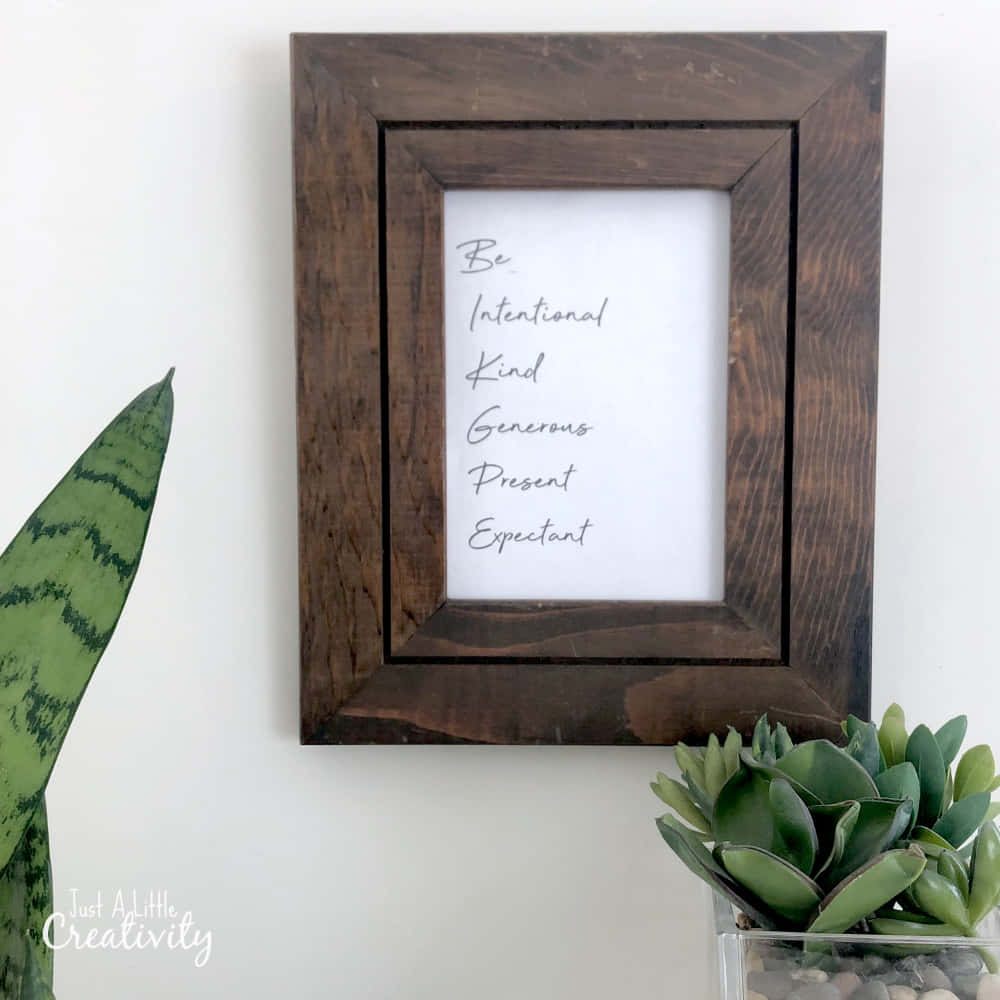 Be Intentional, Kind, Generous, Present, Expectant Background