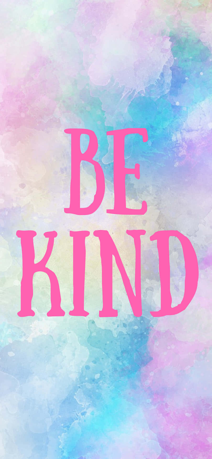 Be Kind In Hot Pink Letters Background