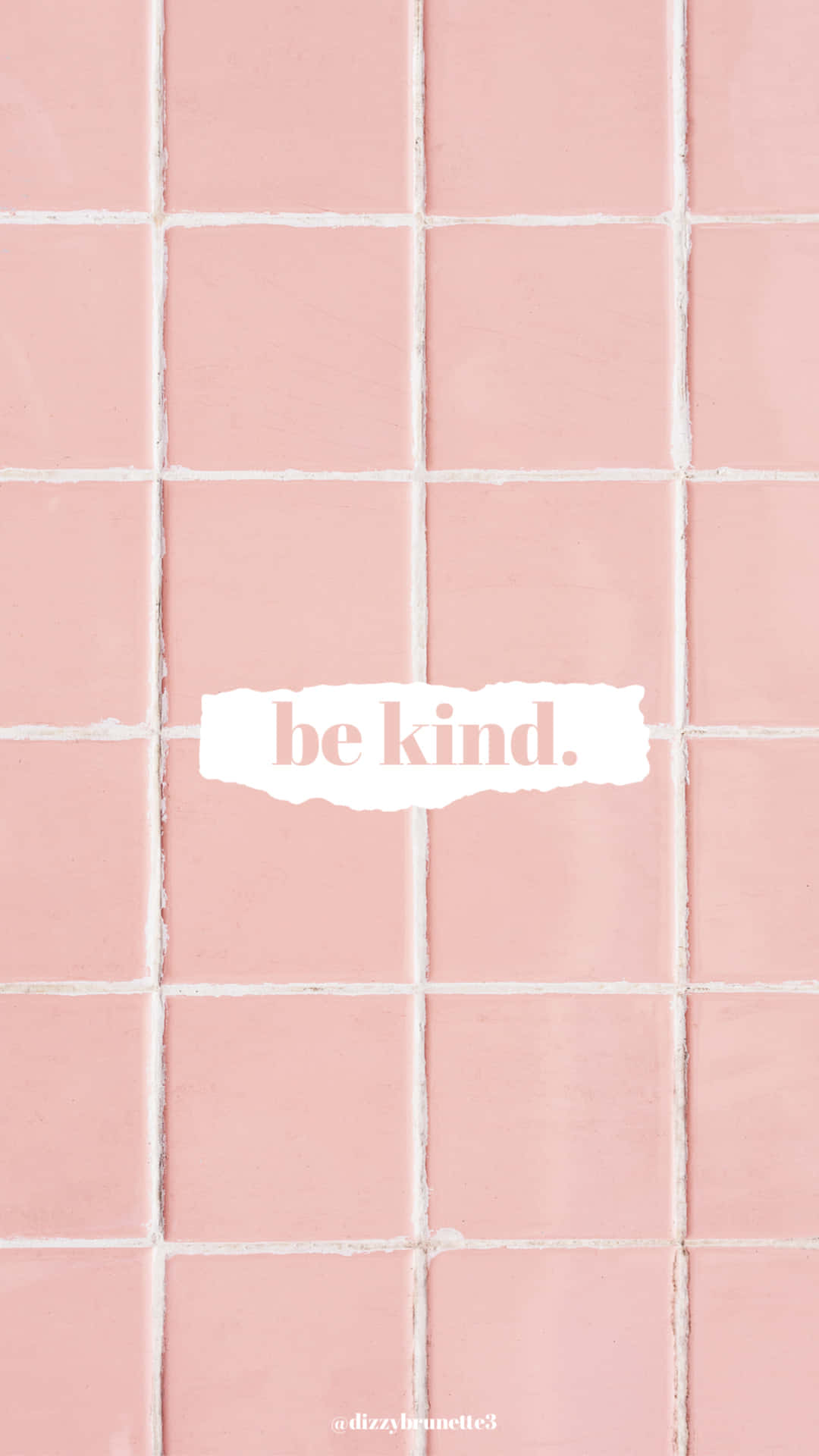 Be Kind Square Grid Pink