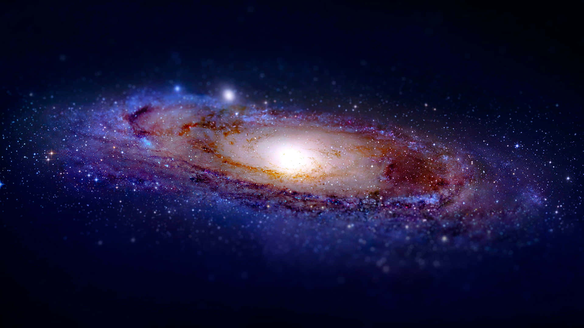 Be Lost In The Majesty Of This Deep And Mysterious Black And Purple Galaxy. Background