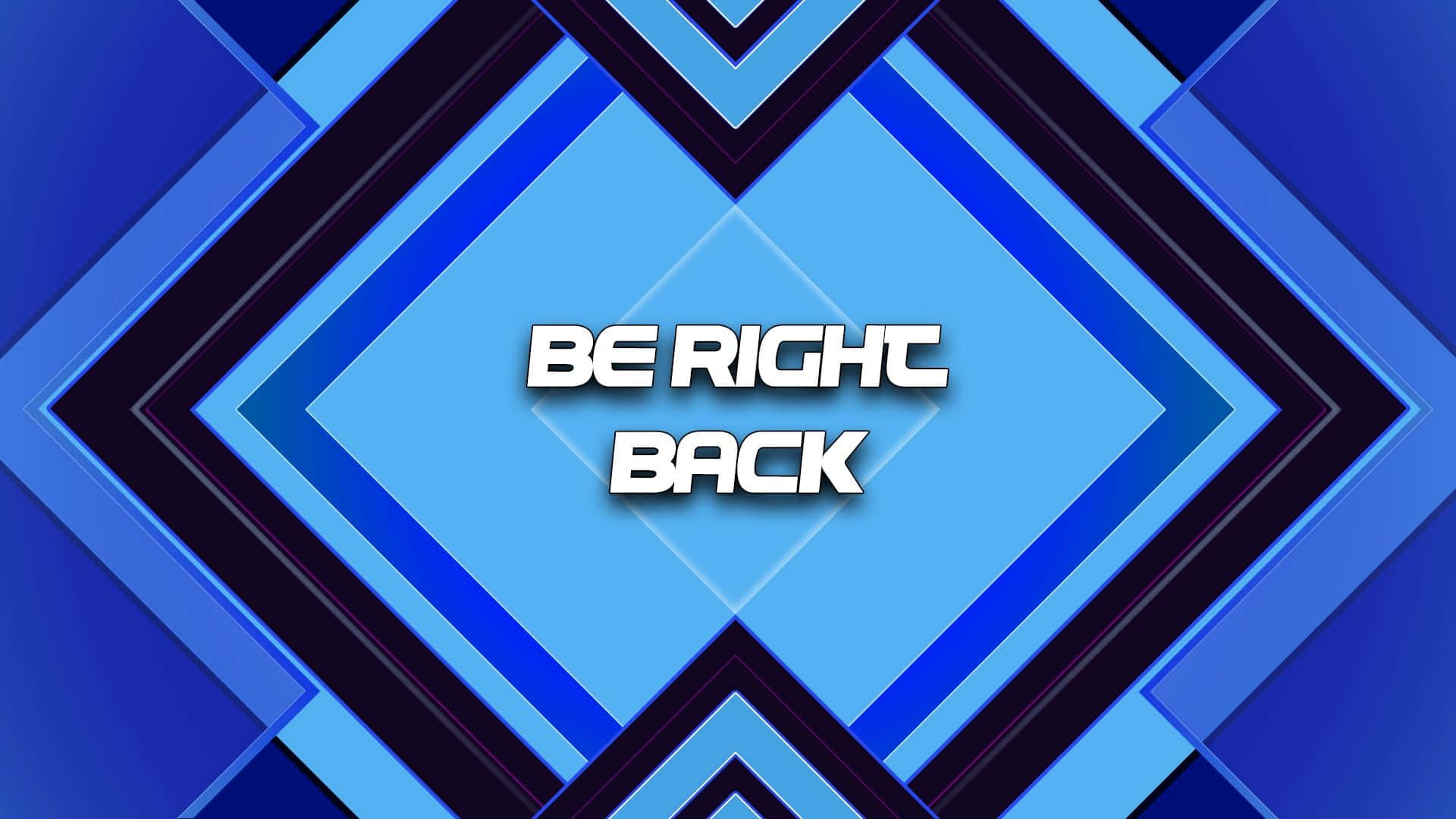 Be Right Back Blue Pattern Background