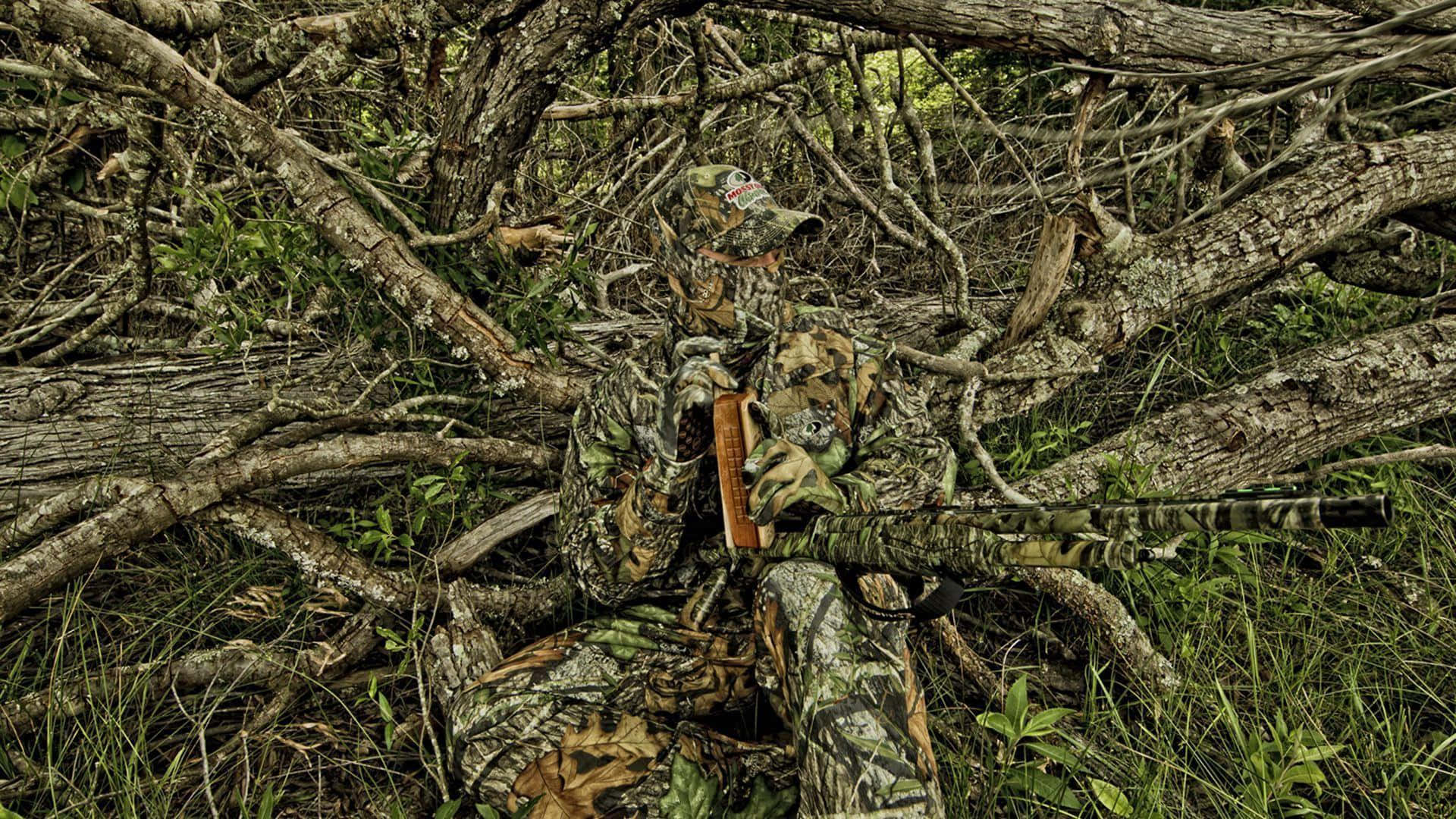 Be Stealthy In Hunting Camouflage Background