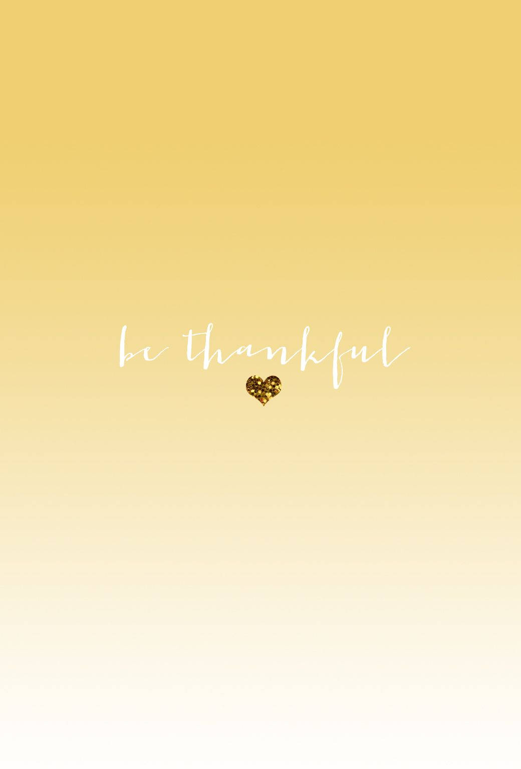Be Thankful In Cute Yellow Backdrop Background