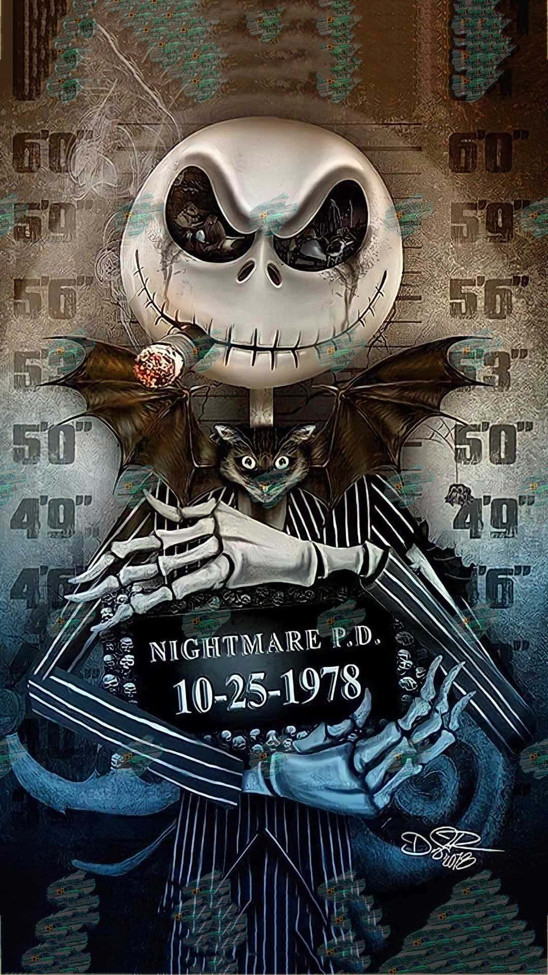 Be Unique And Show Your Love For The Classic Holiday Traditions With This Nightmare Before Christmas Phone Background