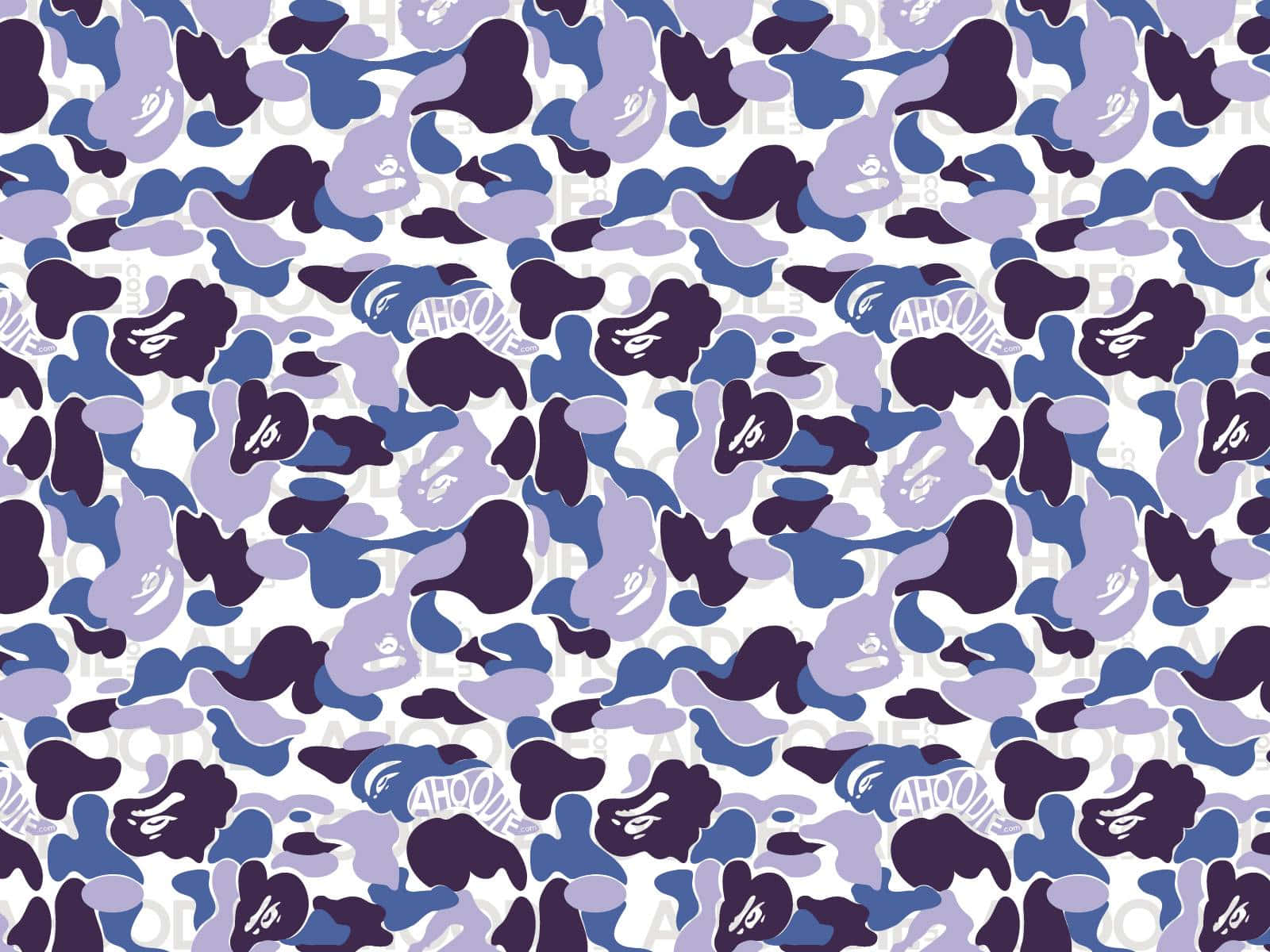 Be Unique And Stand Out From The Crowd With Blue Bape Camo Background