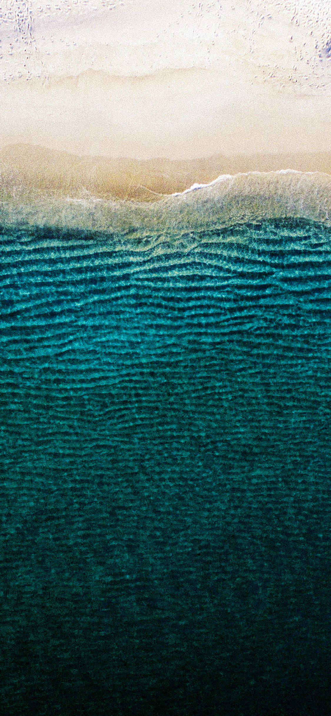 Beach Aerial View Dark Teal Iphone Background