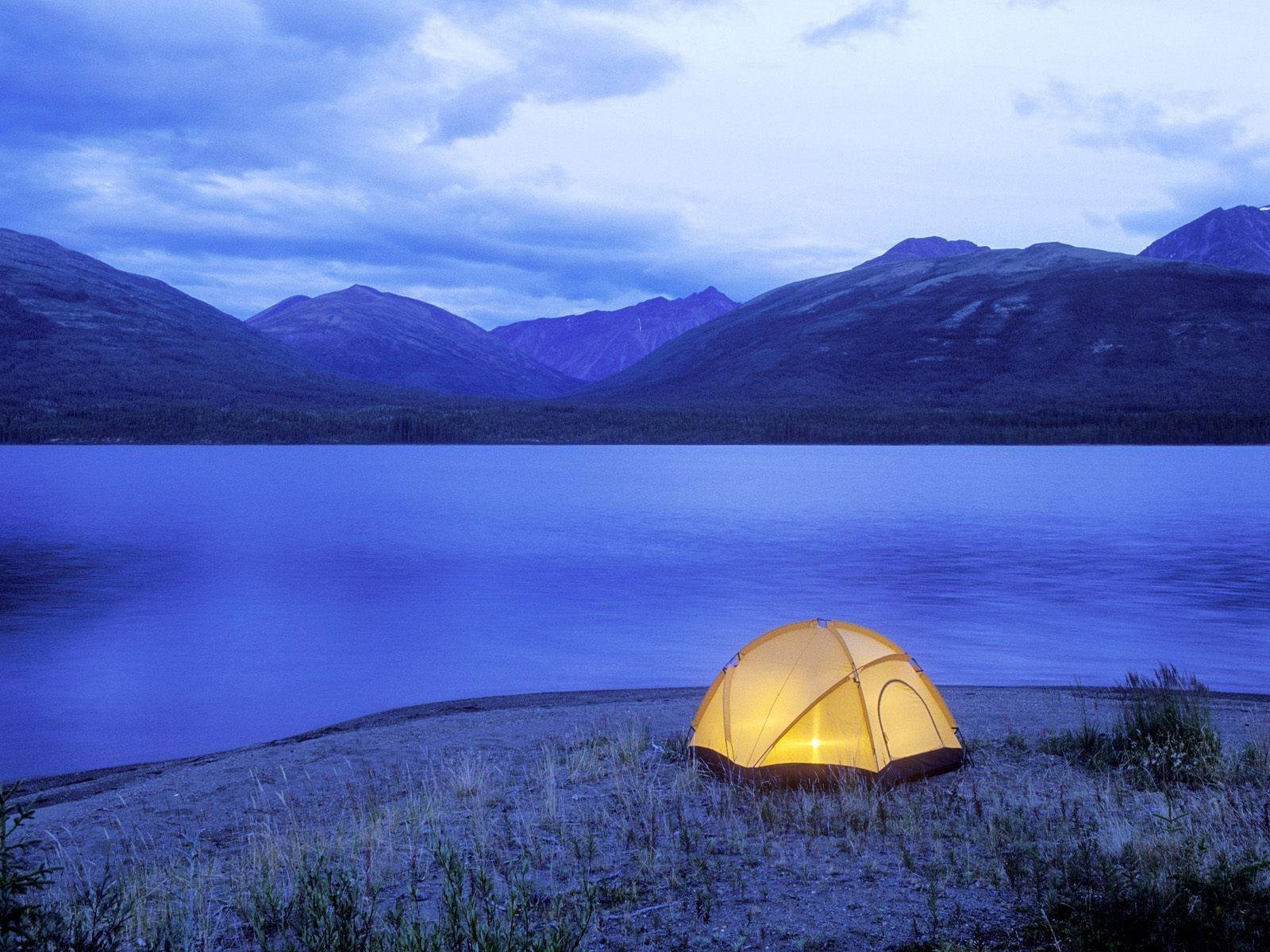 Beach Camping Background