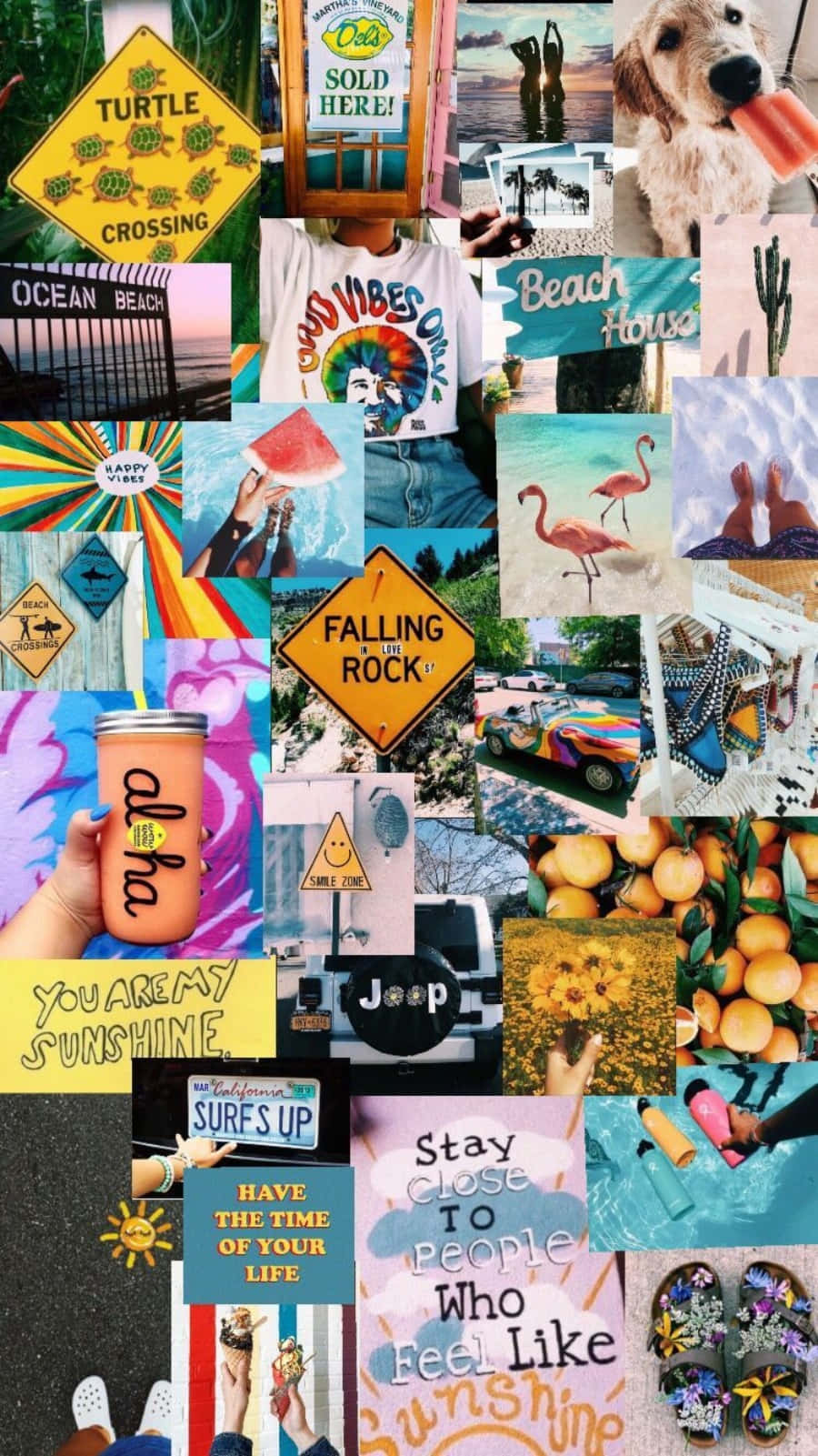 Beach Collage And Road Trips